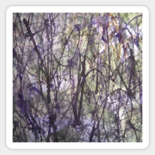 Abstract Bushes Watercolour Painting Sticker